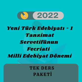 2023 - Yeni Türk Edebiyatı 1 (Tanzimat - Servetif. Fecri A. Milli Ed.) Asena Gülsüm Güneş (Paket 1)