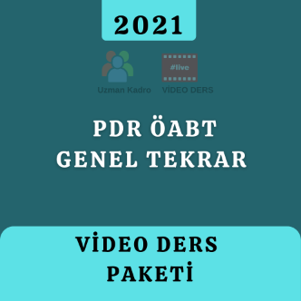 2021 P.D ve Rehberlik Öabt Genel  Tekrar Kampı Video Ders Paketi